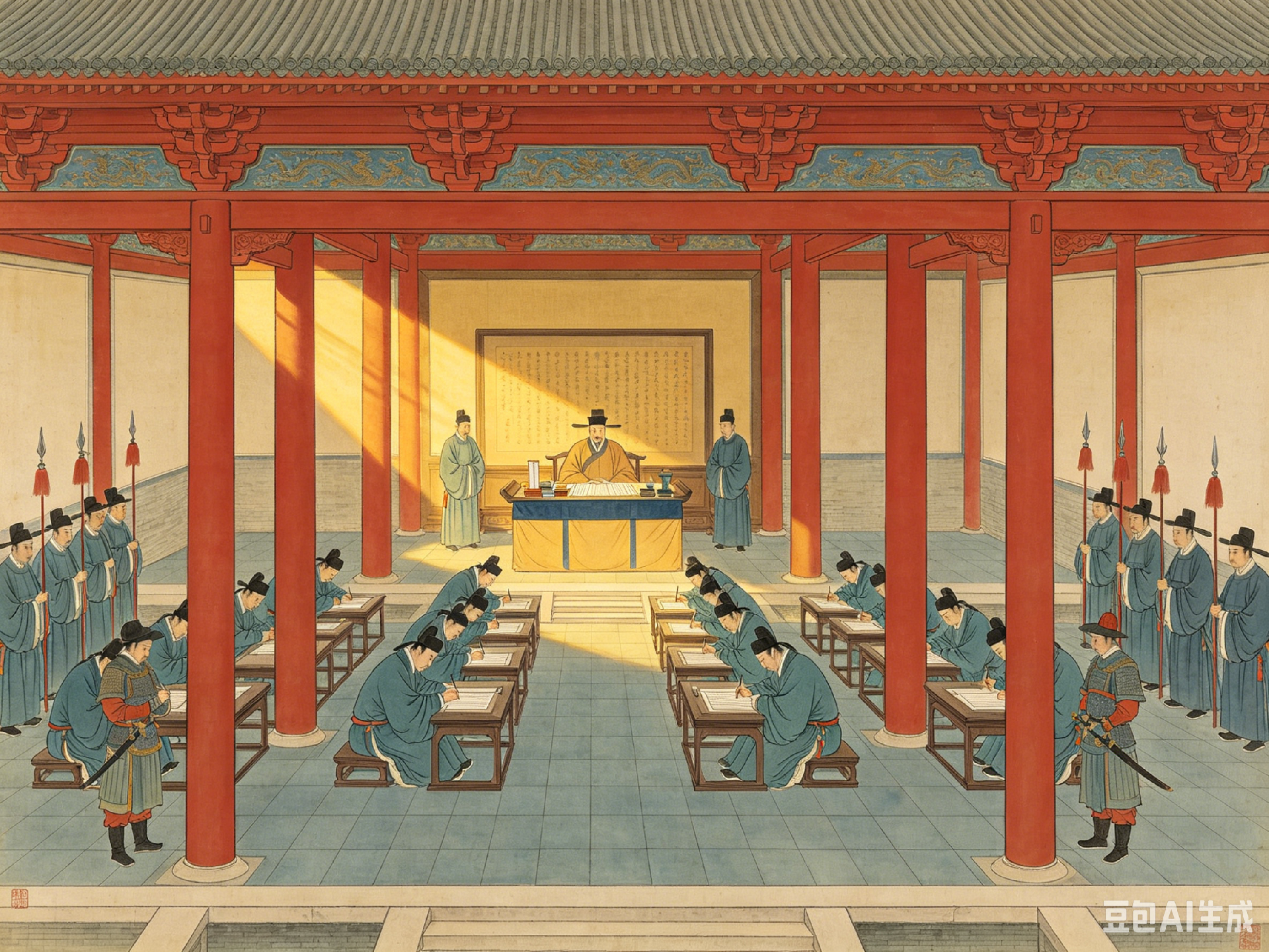 生成故宫保和殿或明代殿试场景图片 (6).png